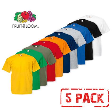 fruit of the loom 5 pack t shirts|fruit of the loom plain t shirts.